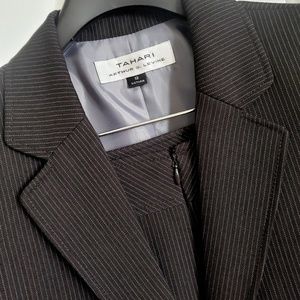 Black striped Skirt suit